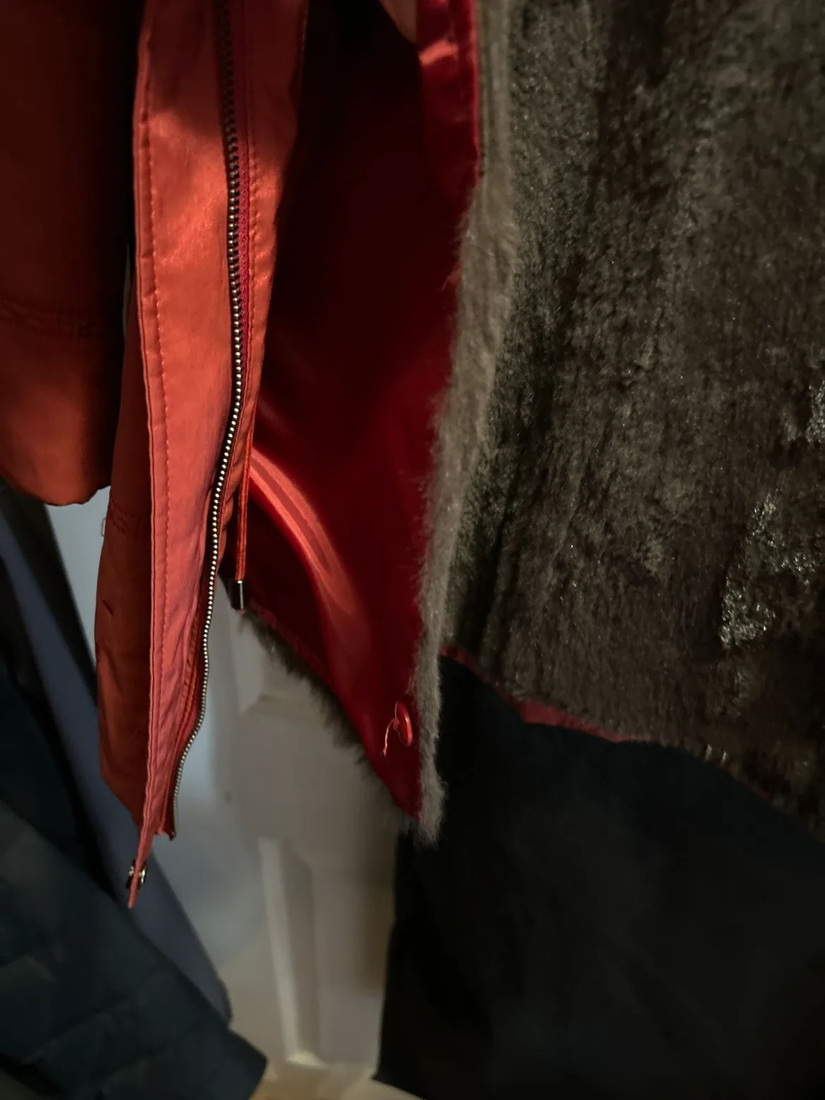 Red Polar Winter Jacket with  Fur Lining image indicator(4)