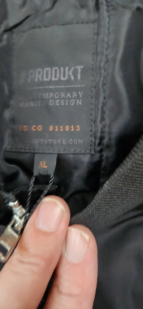 Men's Brand New Produkt Black Bomber Jacket Size XL - photo 2