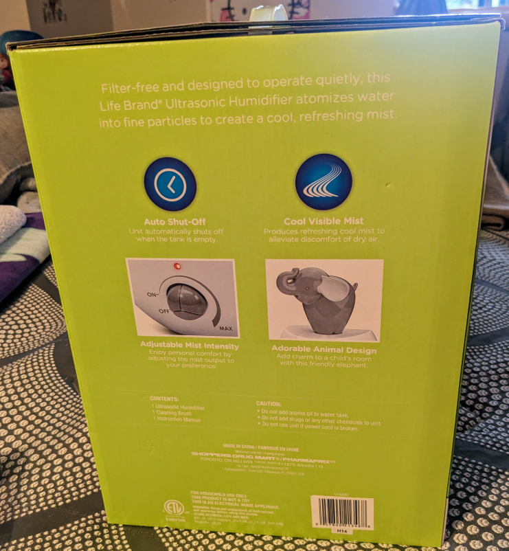 Life Brand Ultrasonic Humidifier Cool Mist - photo 2