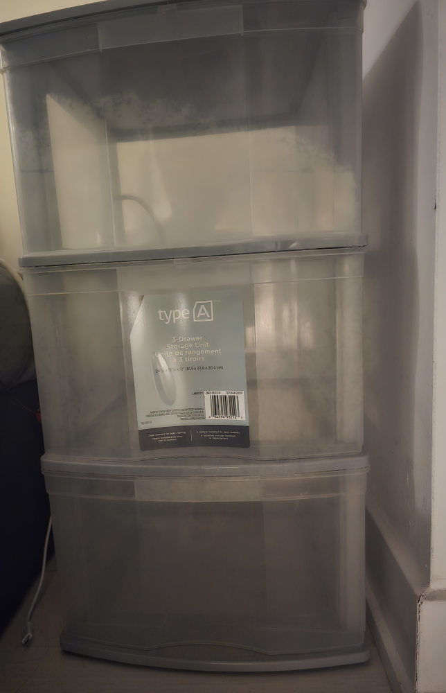 Type A 3 Drawer Storage Unit