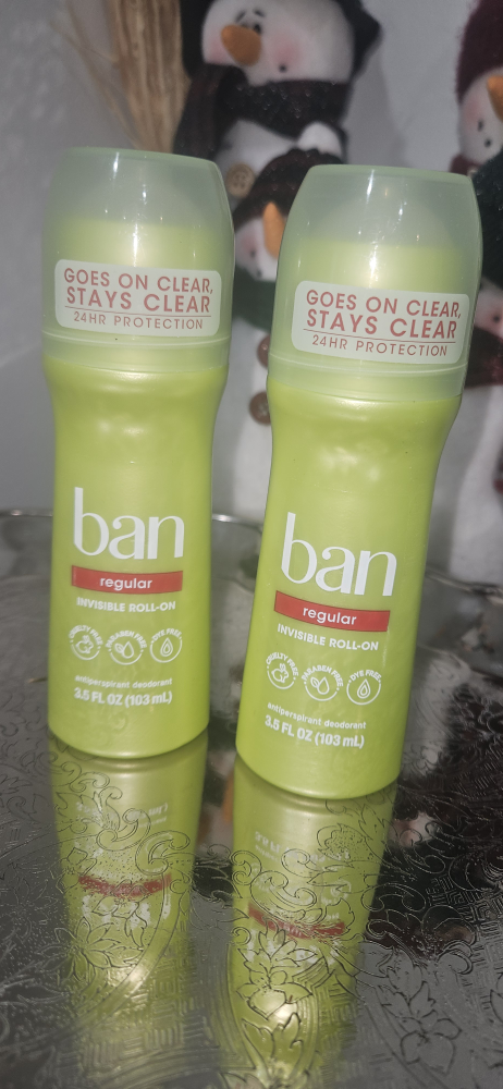 2x Ban Invisible Roll-On Deodorant - Regular