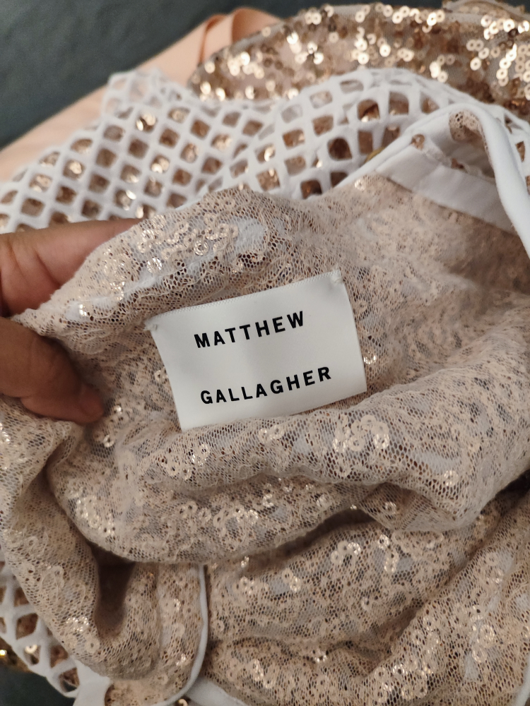 Matthew Gallagher gold sequin dress - photo 2