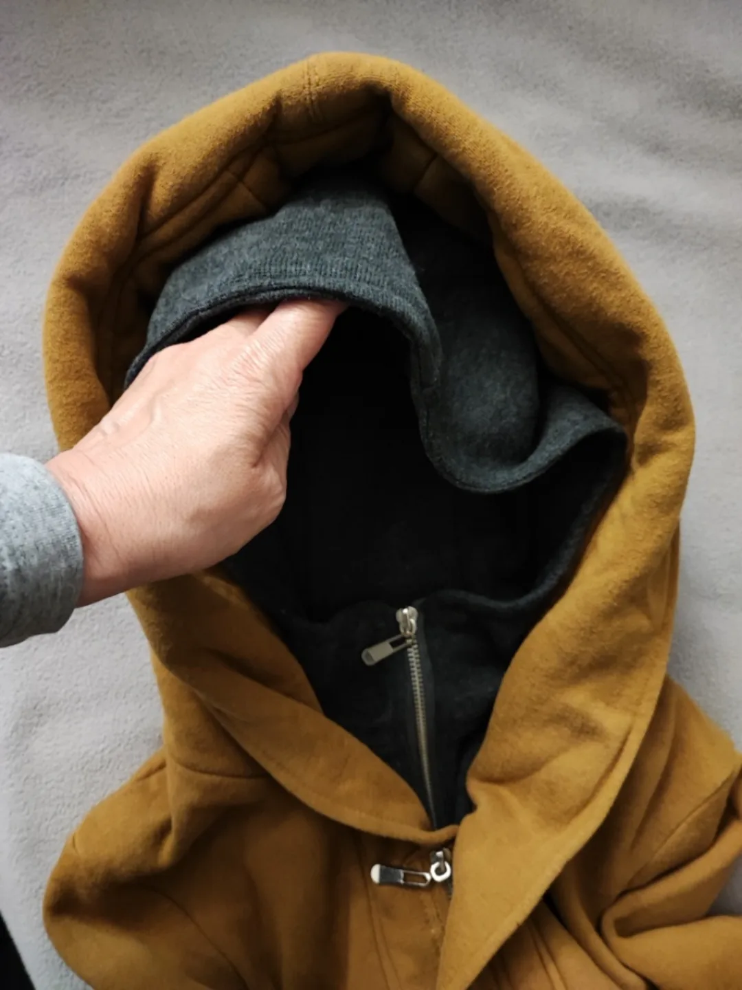 #ThriftyPicks Brown Hooded Winter Coat image indicator(7)