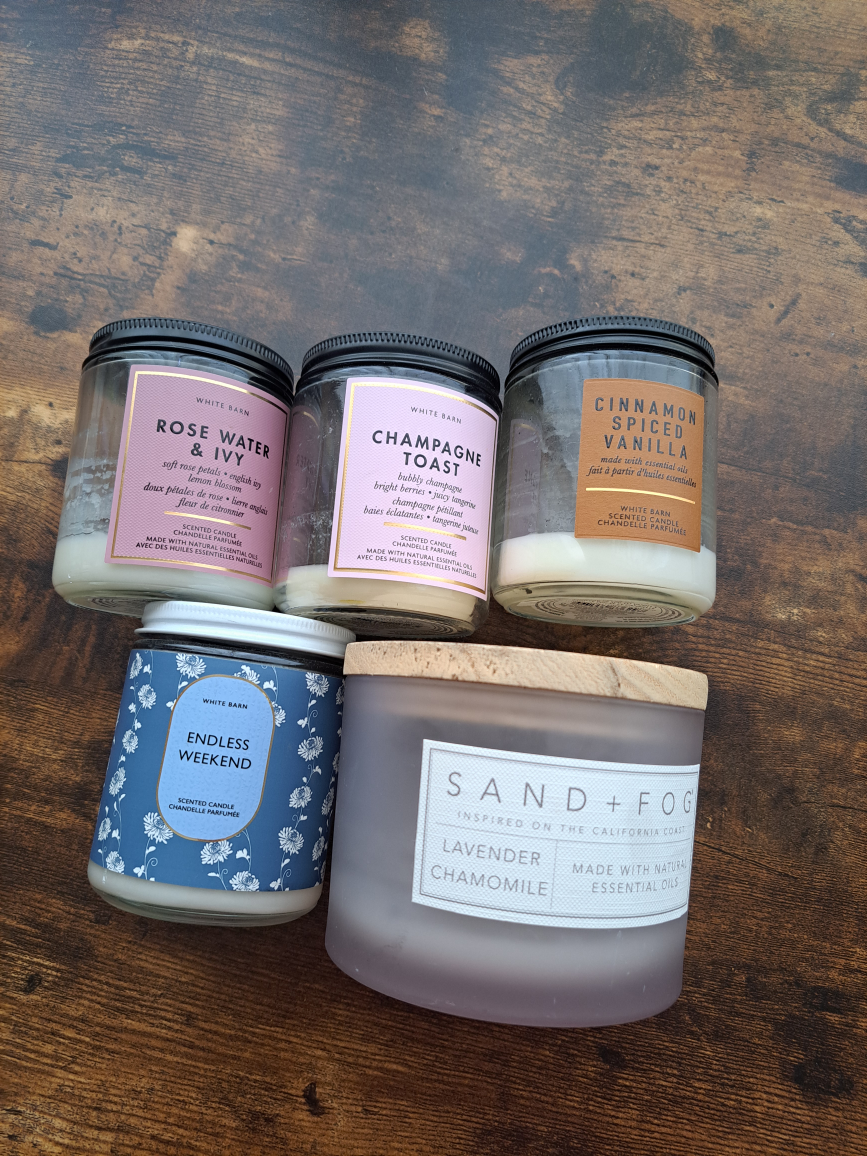Empty Scented Candles for crafts + jars