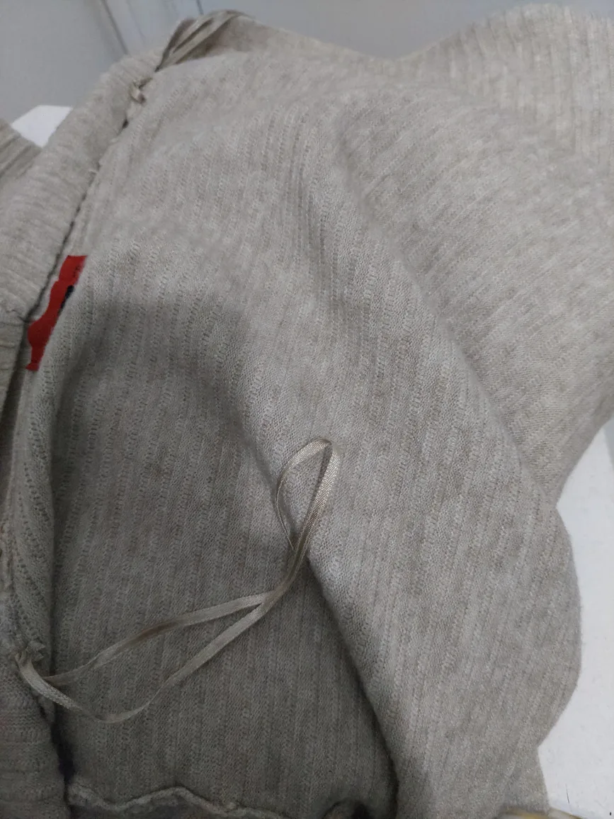 Women's Long Beige Cardigan Sweater Size M  #ThriftyPicks image indicator(8)