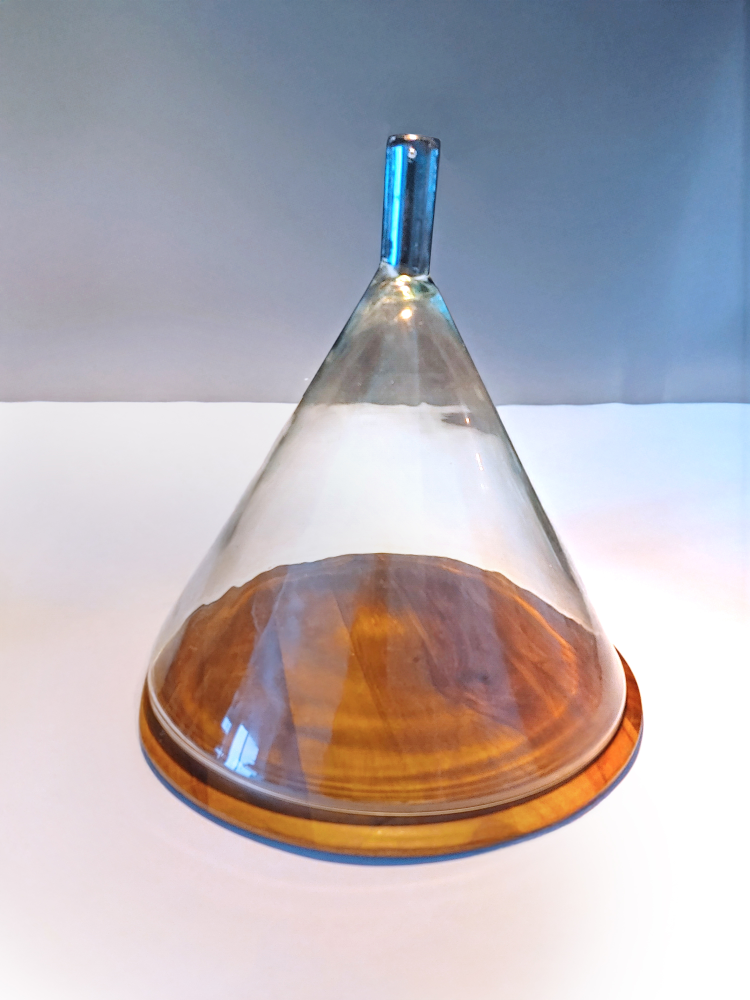 Glass and Wood Serving Dome