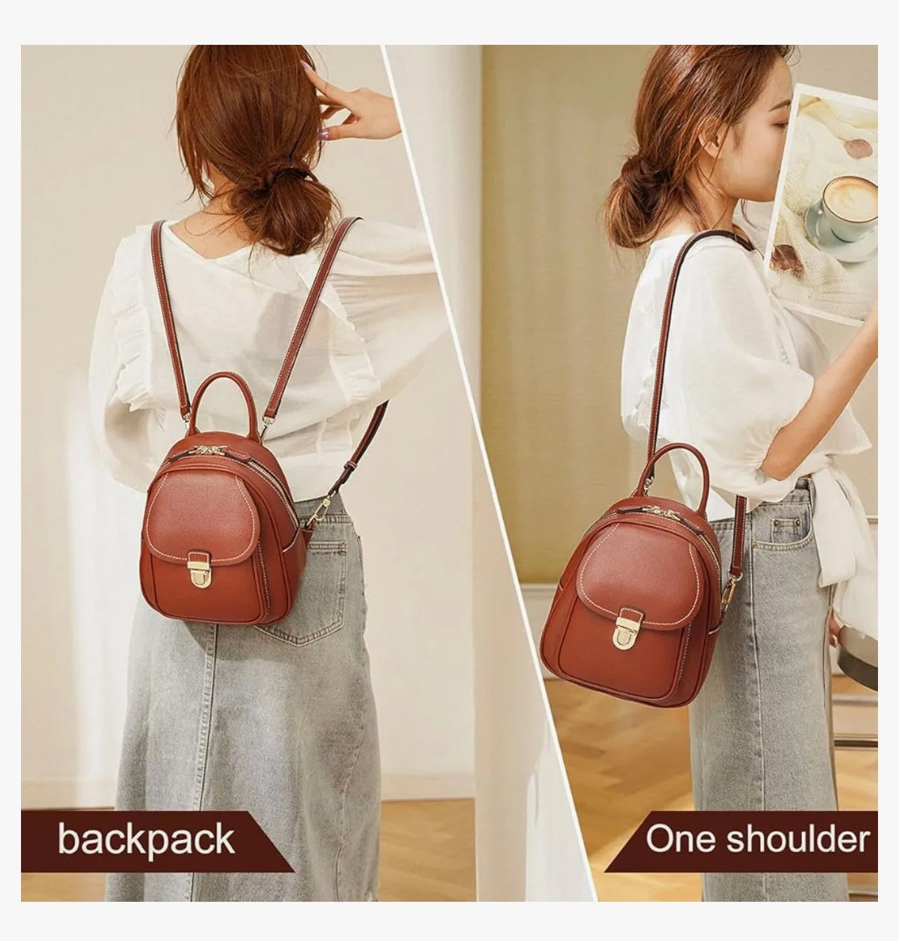 LAORENTOU Small Backpack Purse image indicator(2)