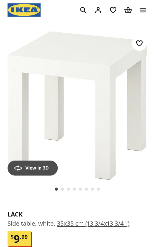 IKEA Lack Side Table - Black-Brown - photo 3