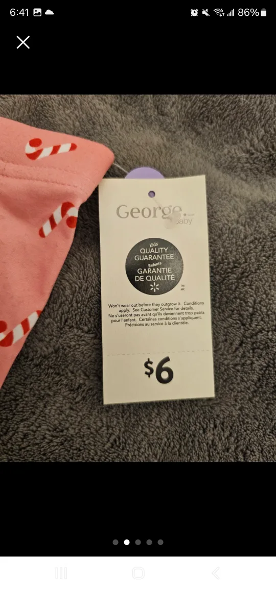 George Baby Girls Christmas Leggings 6-12 Months image indicator(2)