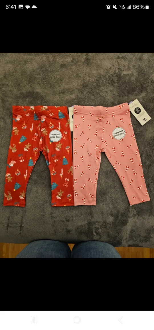 George Baby Girls Christmas Leggings 6-12 Months image indicator(6)
