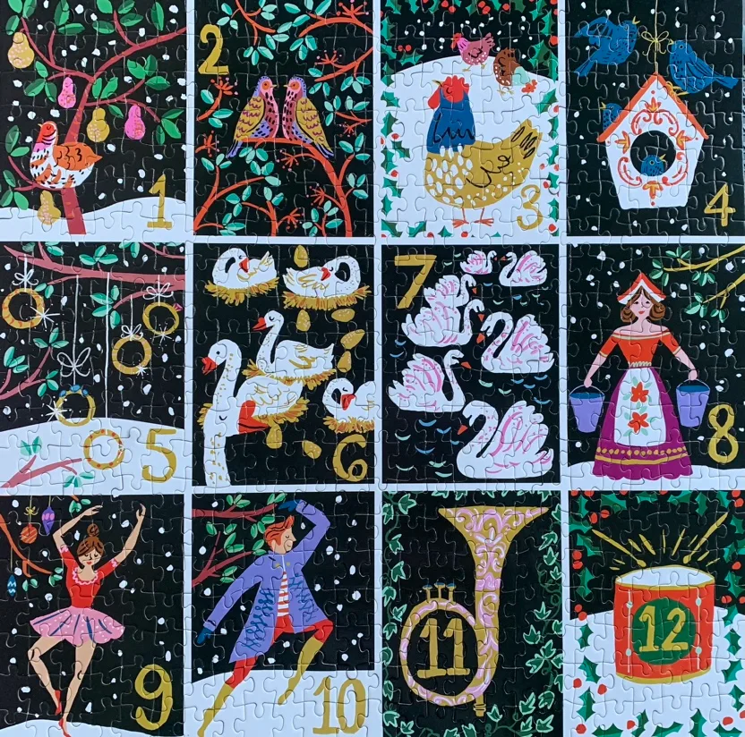 EUC Galison 12 days of Christmas puzzle thumbnail