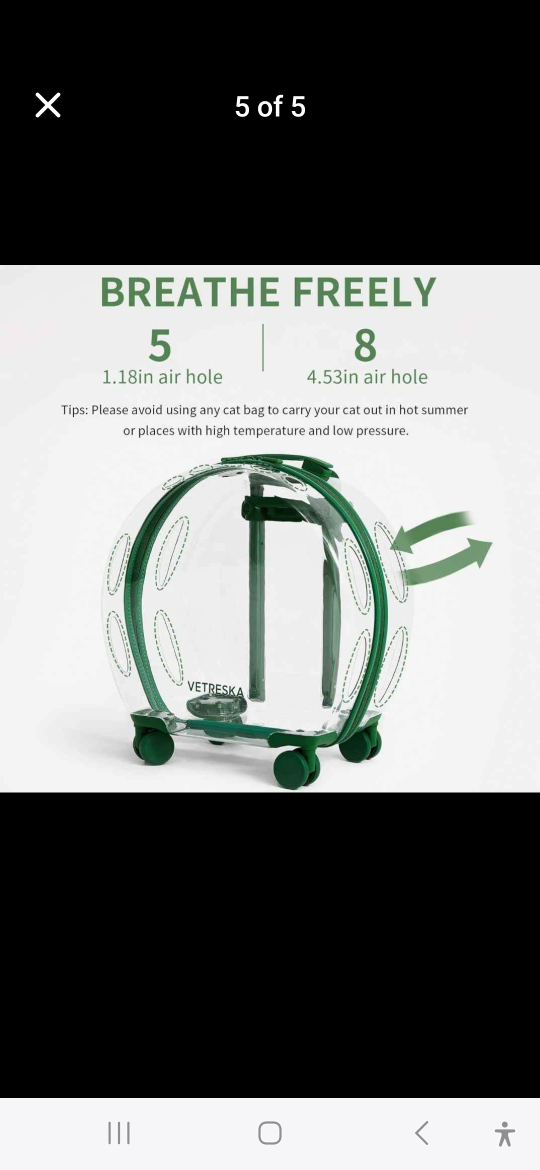 Pet Carrier Rolling Travel Bag