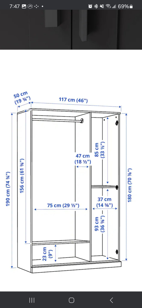 IKEA BRIMNES Wardrobe with Mirror - photo 2