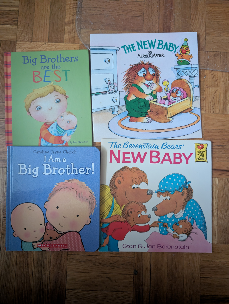 Set of 4 Children's Books - Big Brothers, New Baby, Big Brother