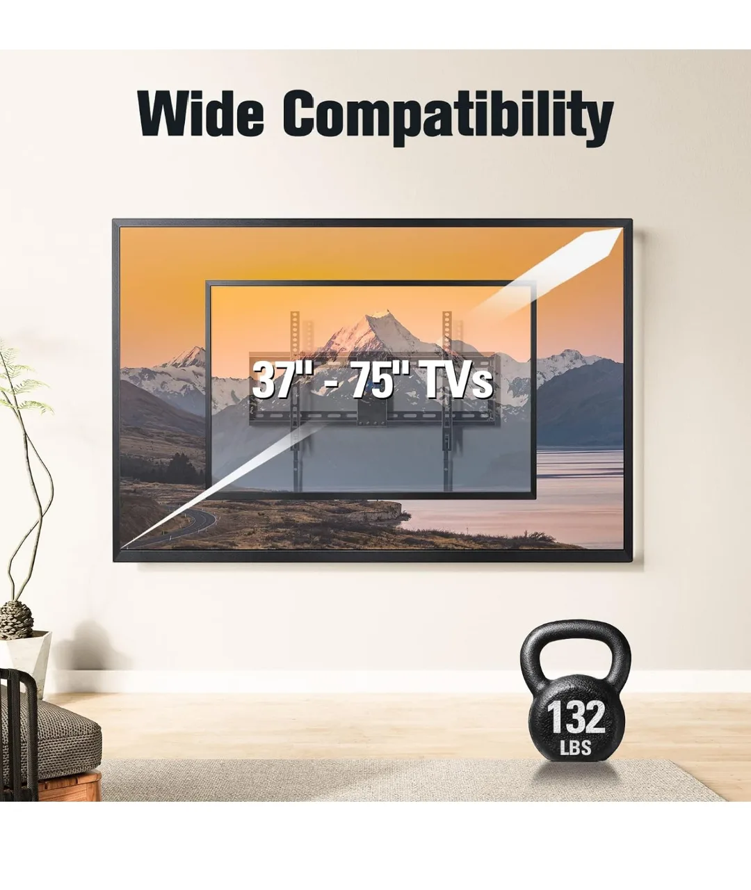 Tilting TV Wall Mount Bracket Most 37-75" image indicator(5)