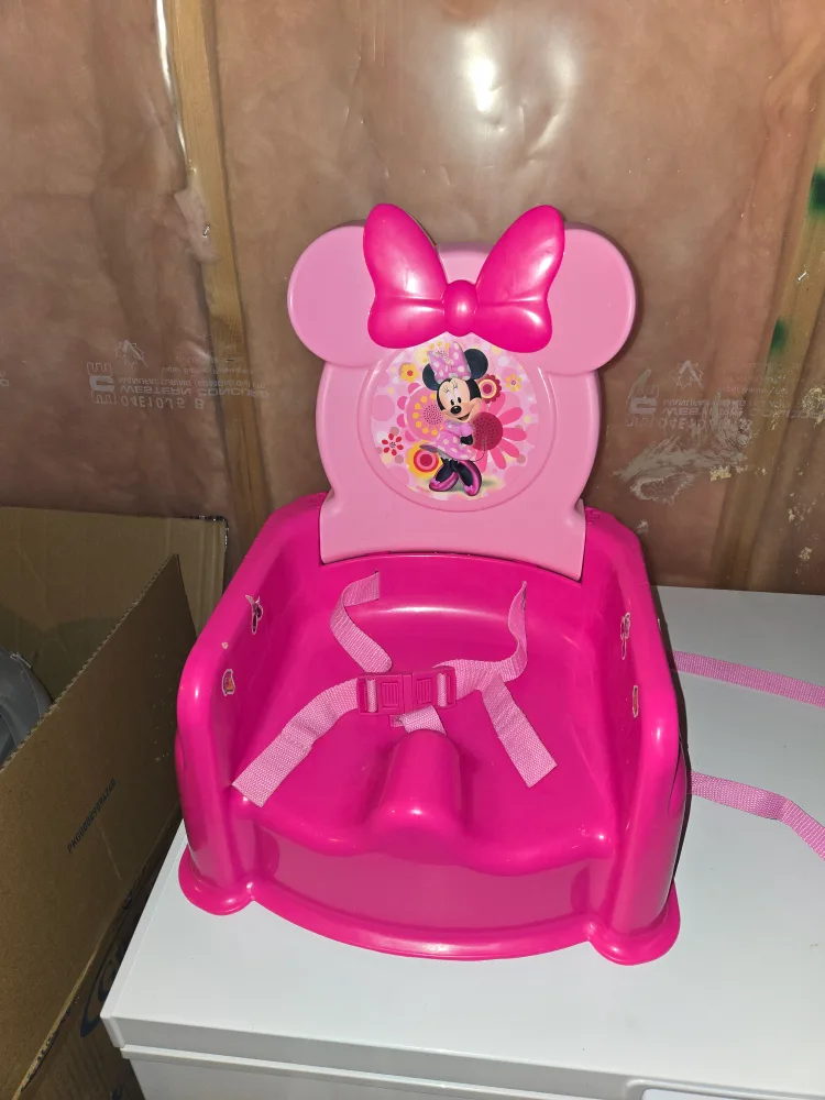 Girls Minnie Mouse Booster Seat W/Tray thumbnail