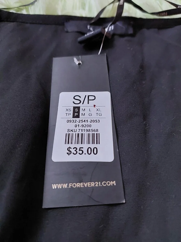 New Forever 21 Black Long Sleeve Dress image indicator(2)