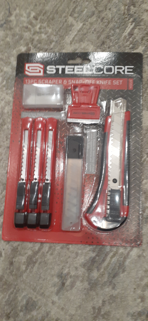 Steelcore 13pc Scraper & Snap-Off Knife Set