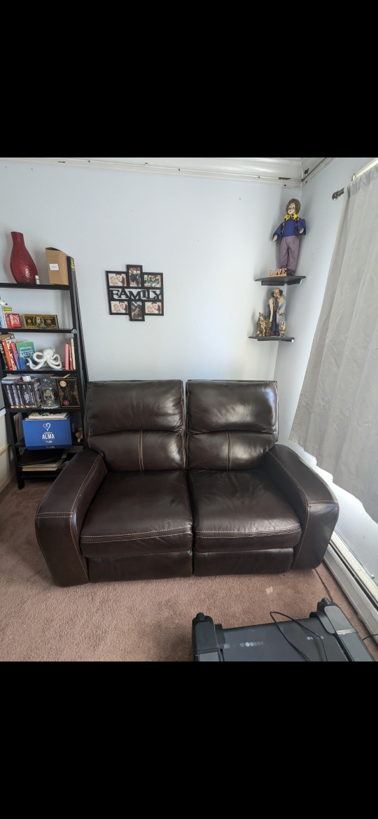 Leather Reclining Loveseat - photo 2