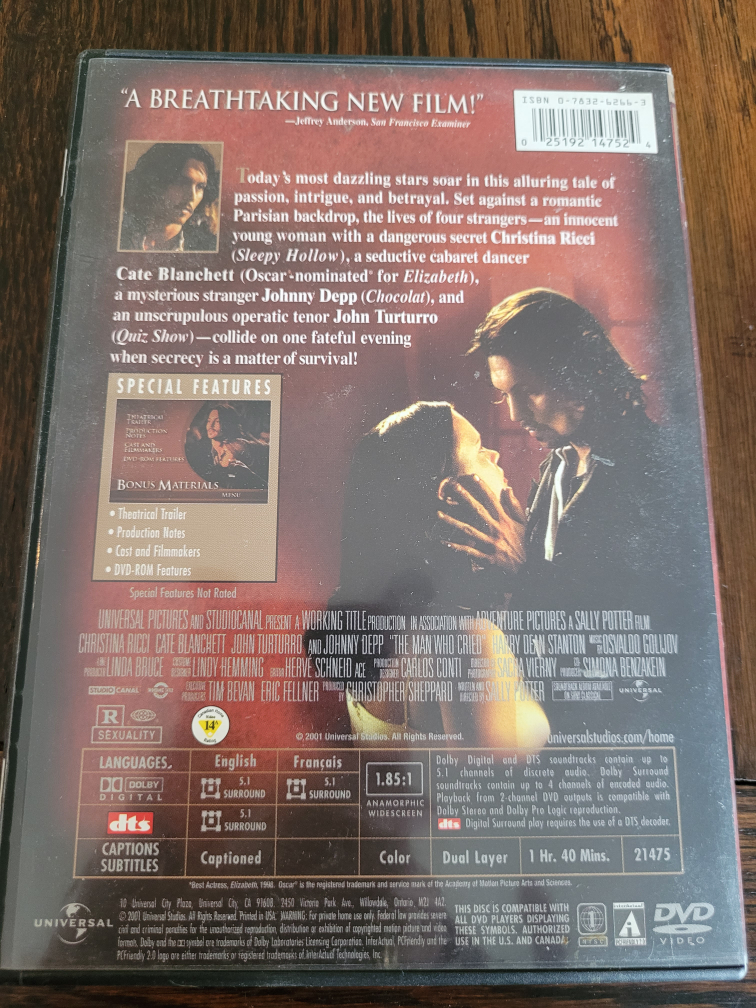 The Man Who Cried DVD #thriftpicks - photo 2