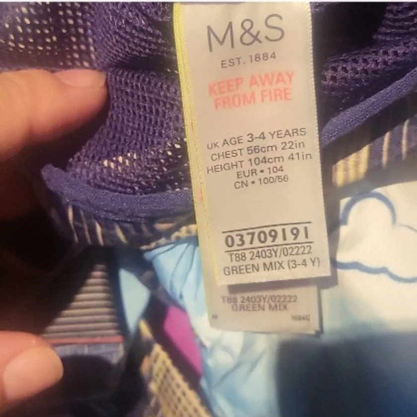 M&S Spring Kids Jacket Size 3-4 Years image indicator(3)