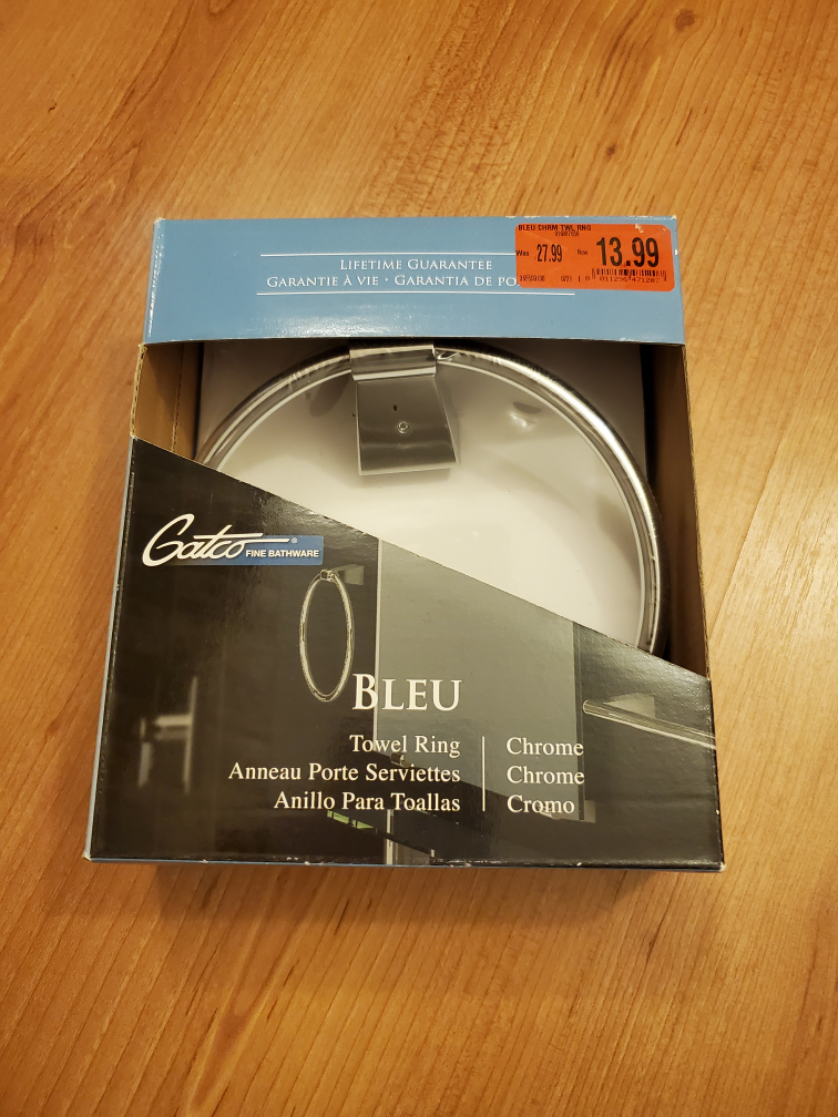 Gatco BLEU Towel Ring Chrome