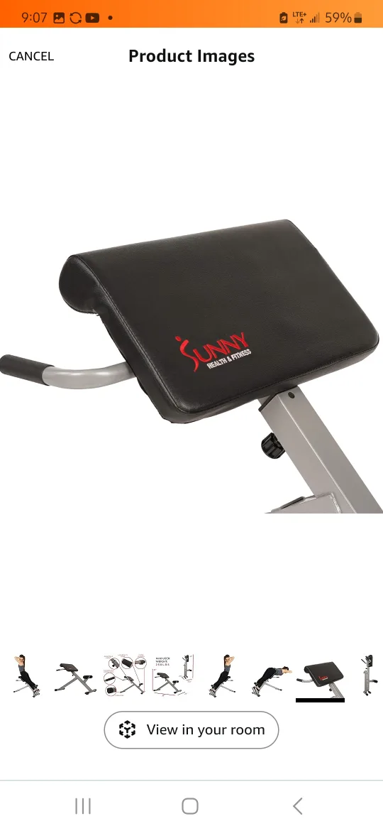Sunny Health & Fitness Hyper Extension Bench image indicator(9)