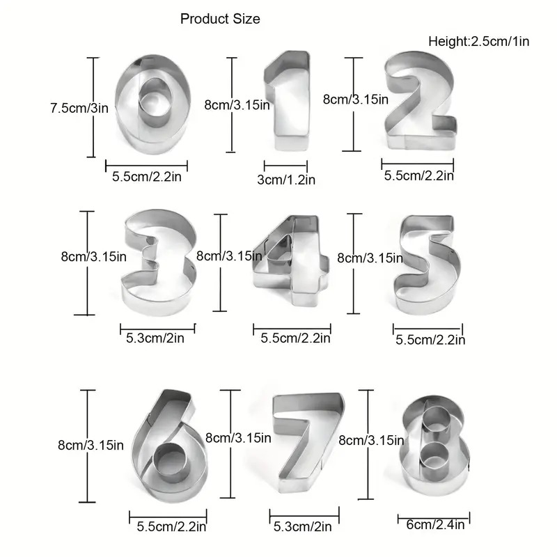 Stainless Steel Number Cookie Cutters - photo 5