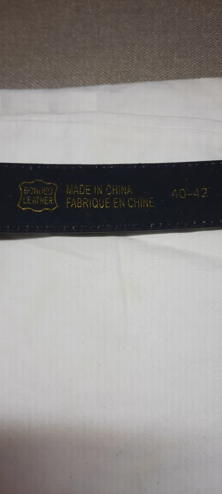 Brand New x2 J. Scott Black Leather Belt Size 40-42 image indicator(4)