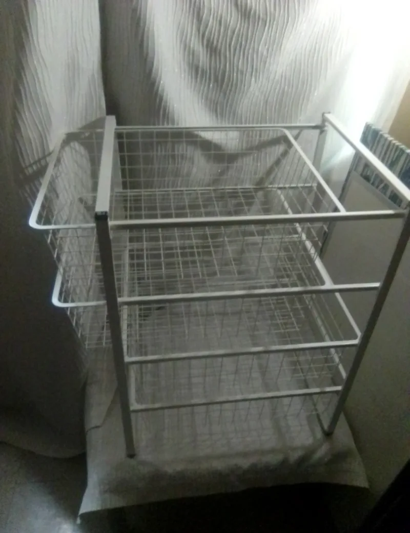 New White Wire Storage Shelf image indicator(2)