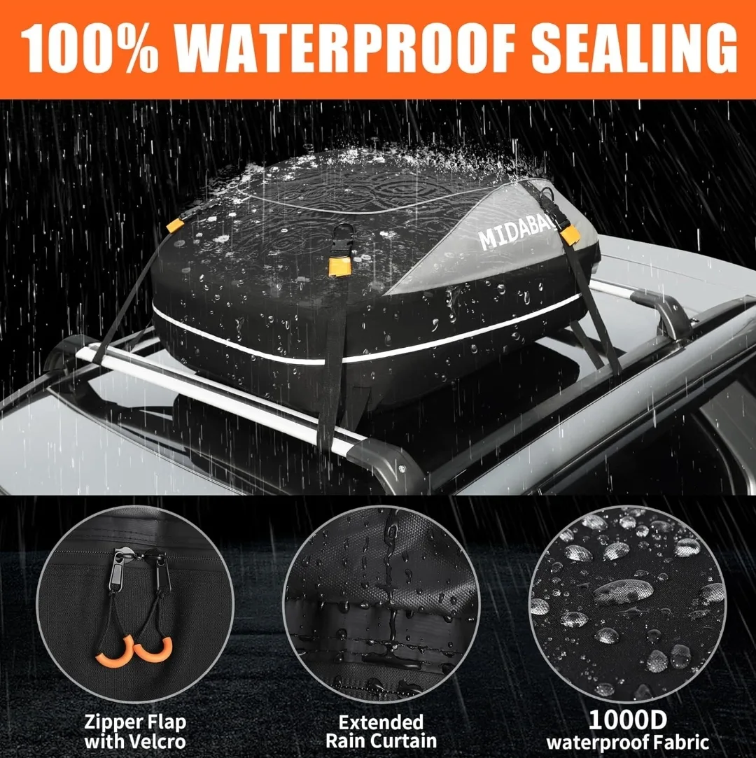 Rooftop Cargo Carrier 15 Cubic Ft, Waterproof with Anti Slip Mat image indicator(5)