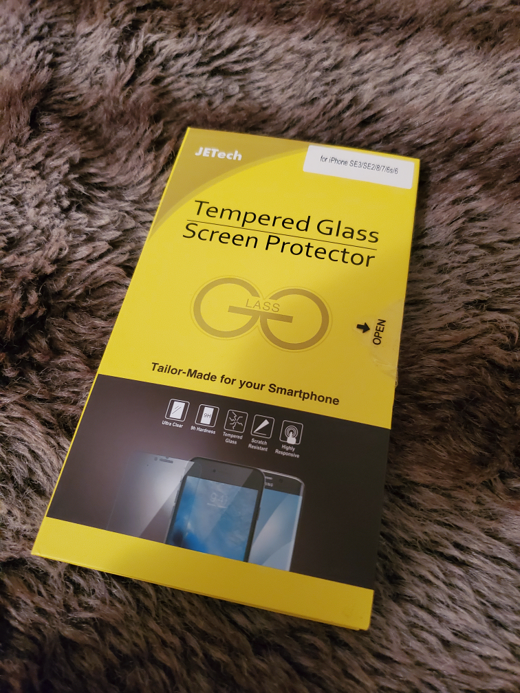 JETech Tempered Glass Screen Protector for iPhone SE/SE2/8/7/6s