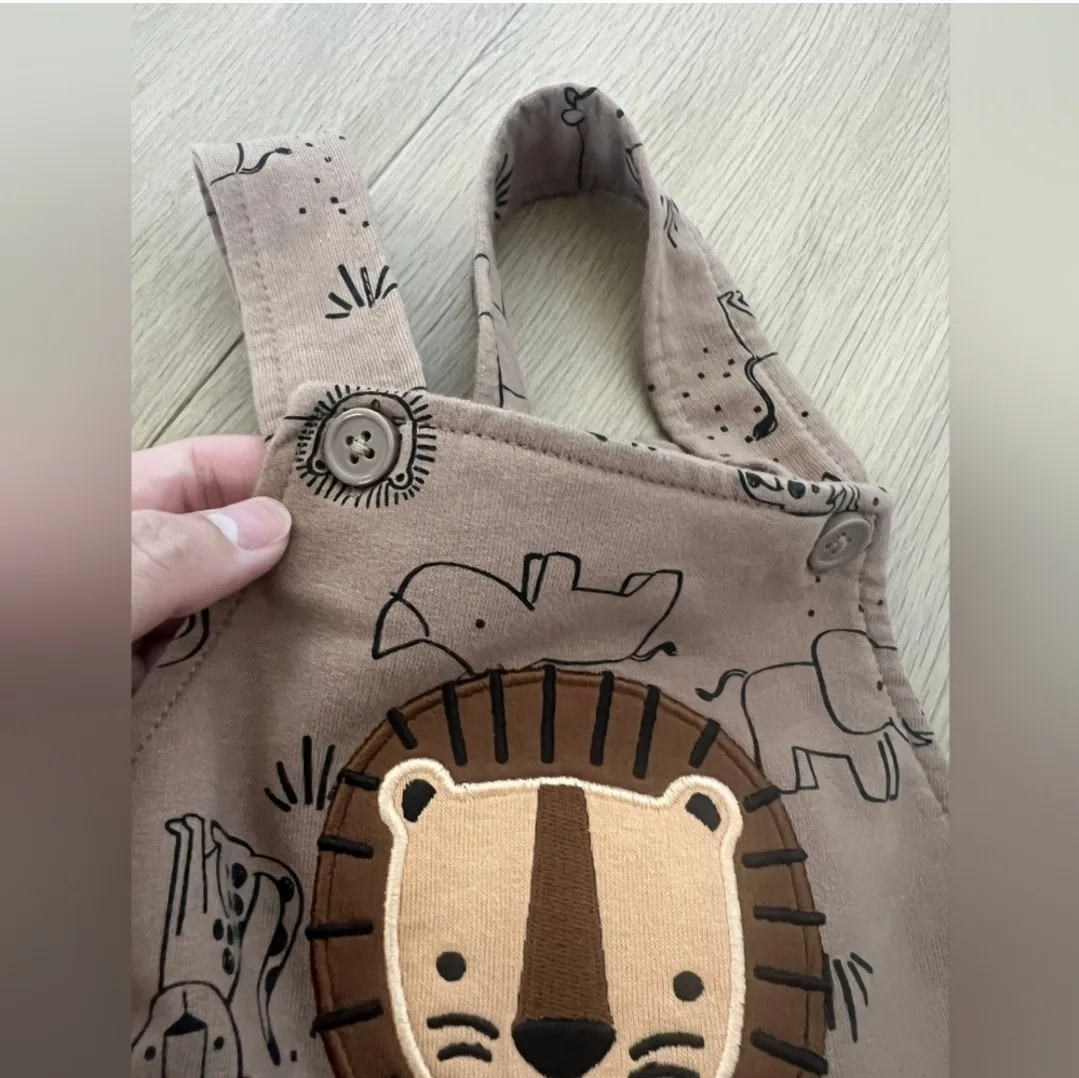 Pekkle lion Romper + truck t shirt 18M image indicator(6)