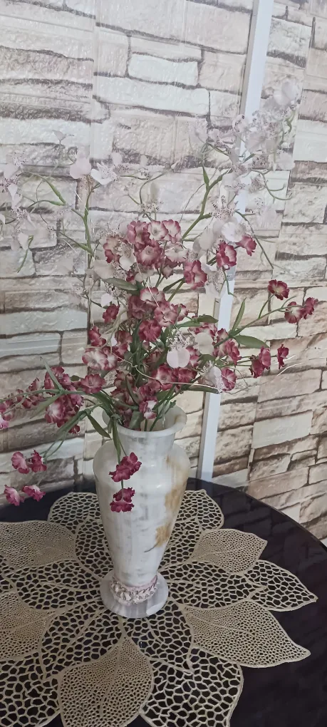 Marble Ceramic Vase with flowers $30 image indicator(4)