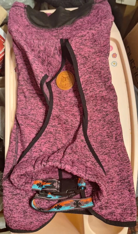 Wilderdog Fleece Dog Jacket with Neoprene Neck - Medium - Berry image indicator(10)