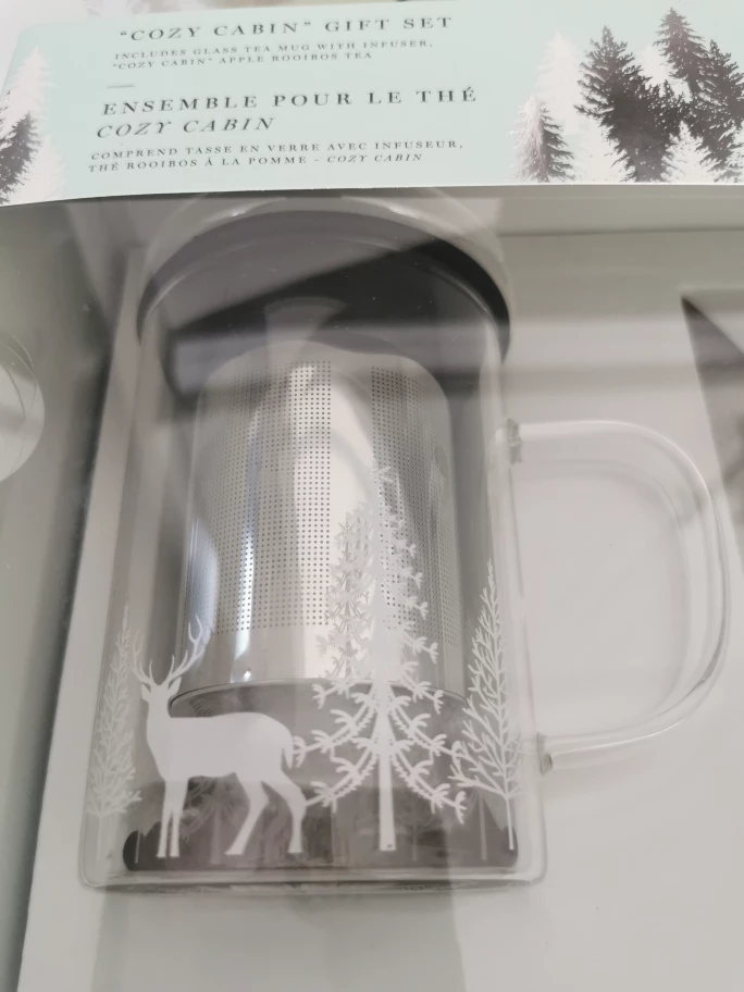 (NEW) Glass Tea or Coffee Mug with Infuser and Lid (13 oz) - photo 4