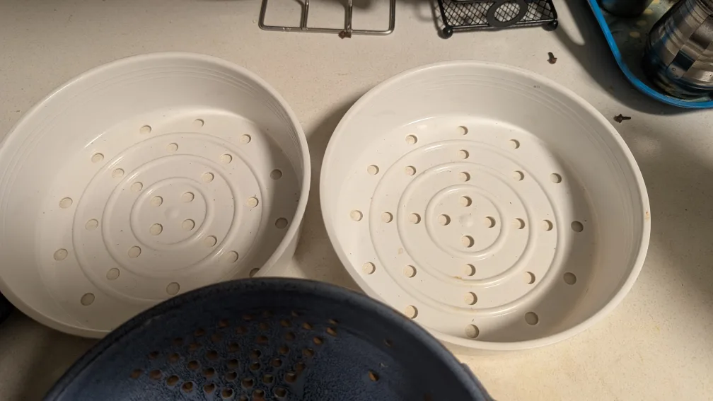 Vintage Leaf Serving Tray and Colander Set#freecycle image indicator(4)