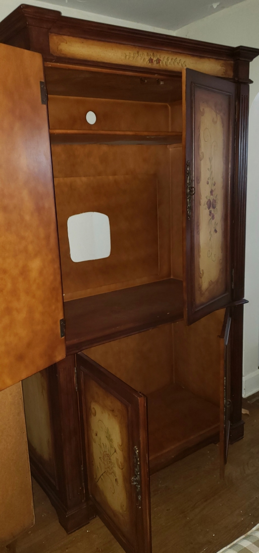 Wood Cabinet with Floral Design - photo 2