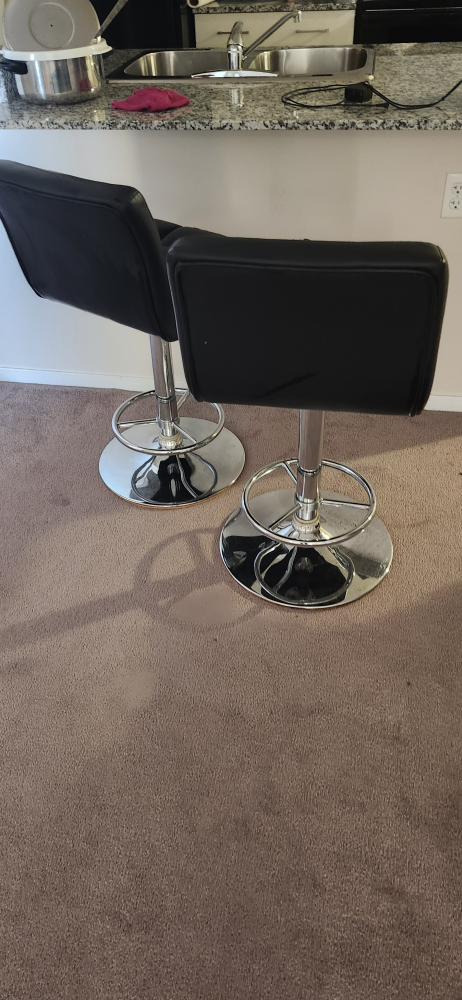 Set of 2 Black Bar Stools - photo 3