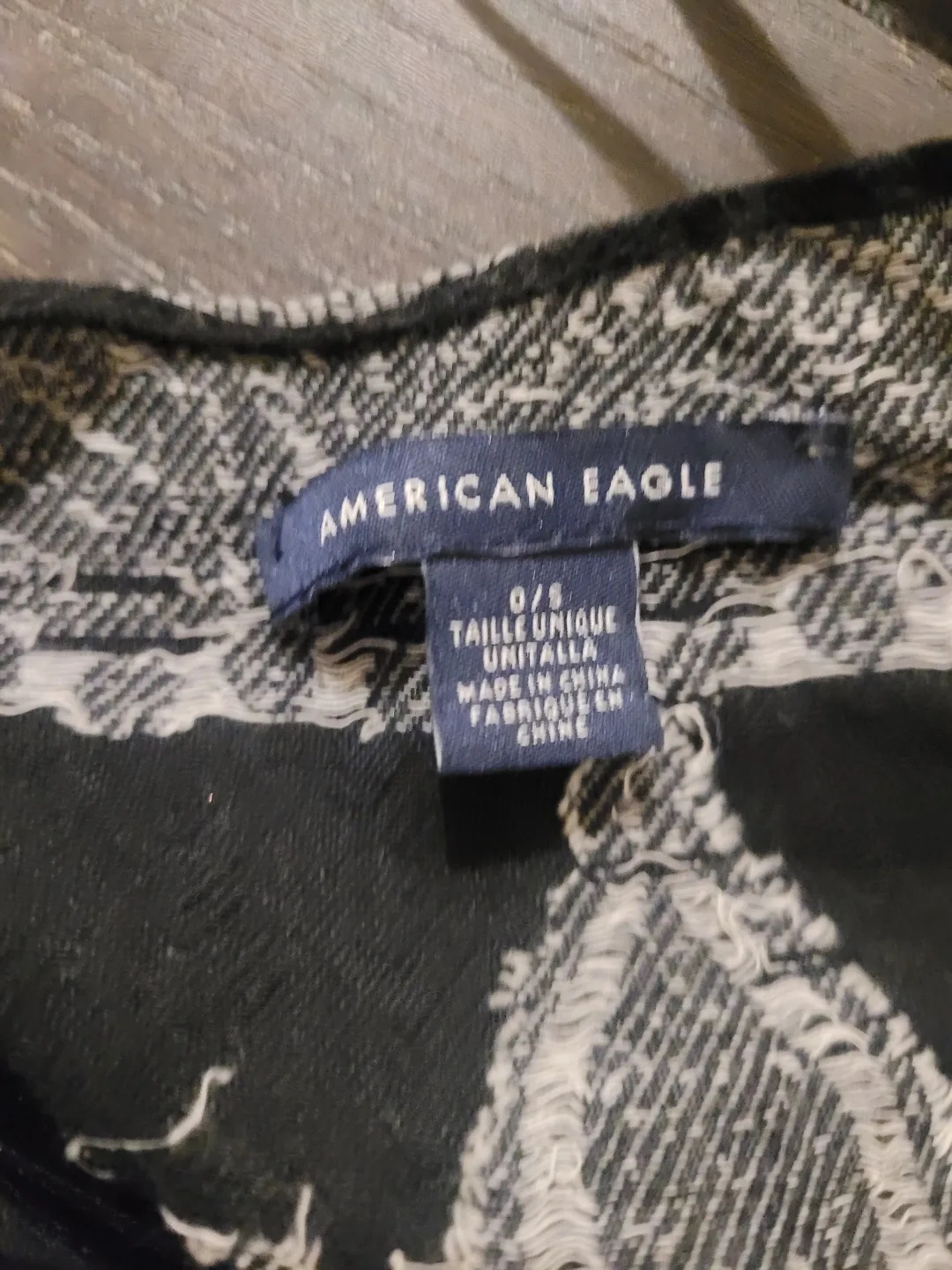 American Eagle Black and White long Kimono #freecycle image indicator(2)