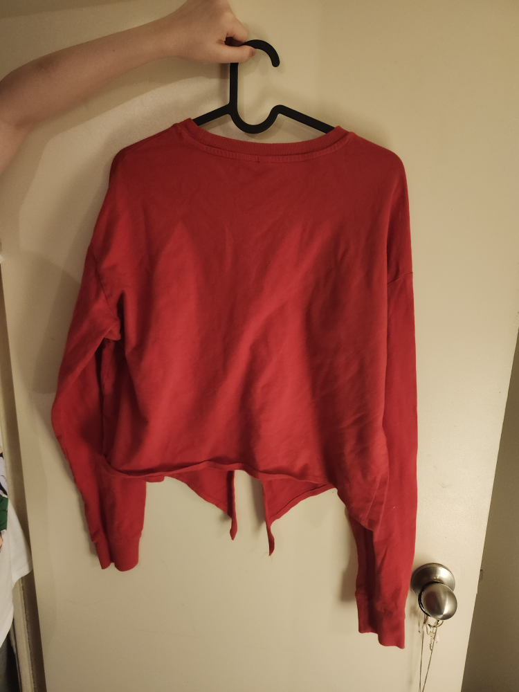 Red Divided Crop Top - Size Large - photo 2