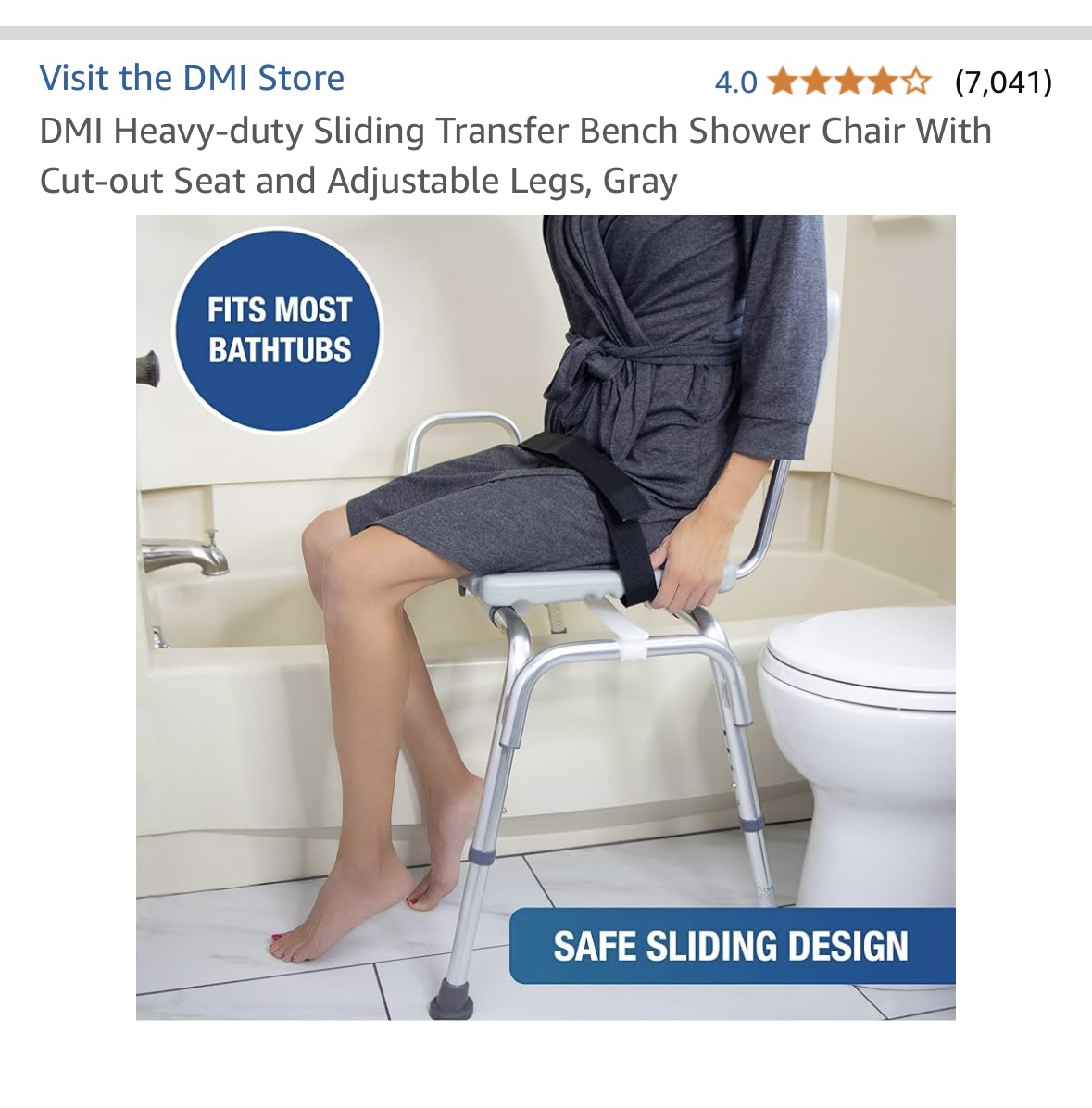 Sliding shower bench