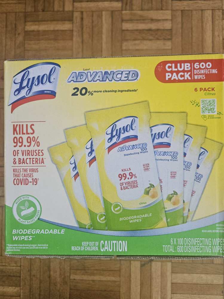 lysol disinfectant wipes