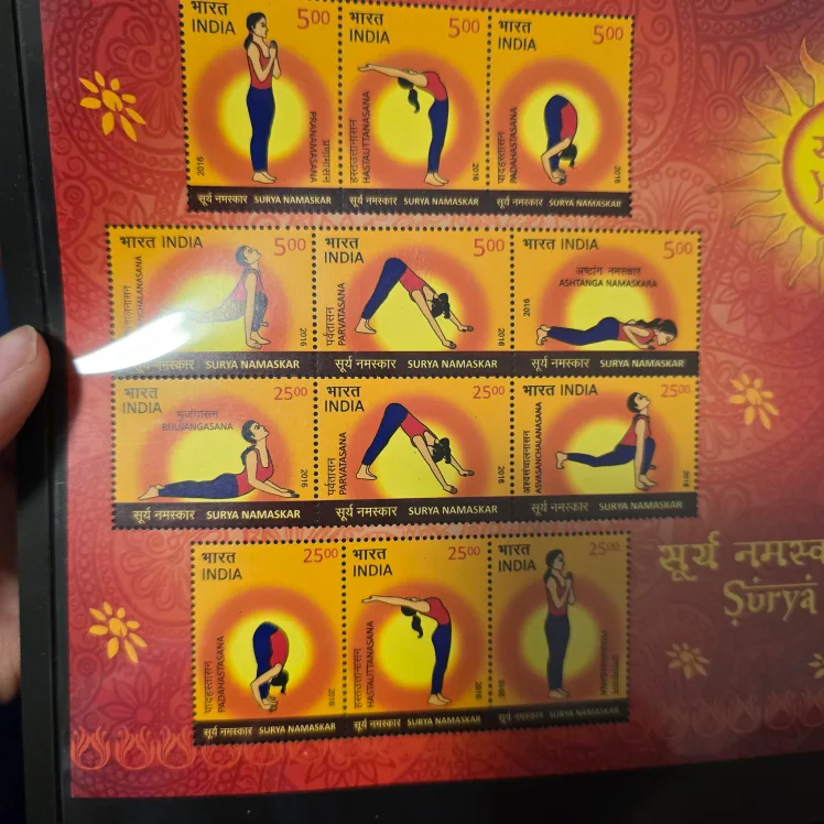 India 2016 Surya Namaskar Stamps Sheet image indicator(3)
