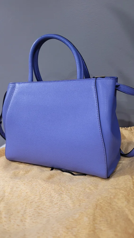 Fendi 2Jours  Purple Leather Handbag image indicator(2)