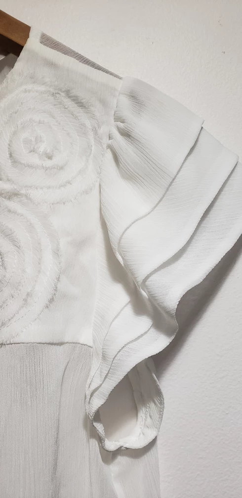 BCBG sheer white top - photo 4