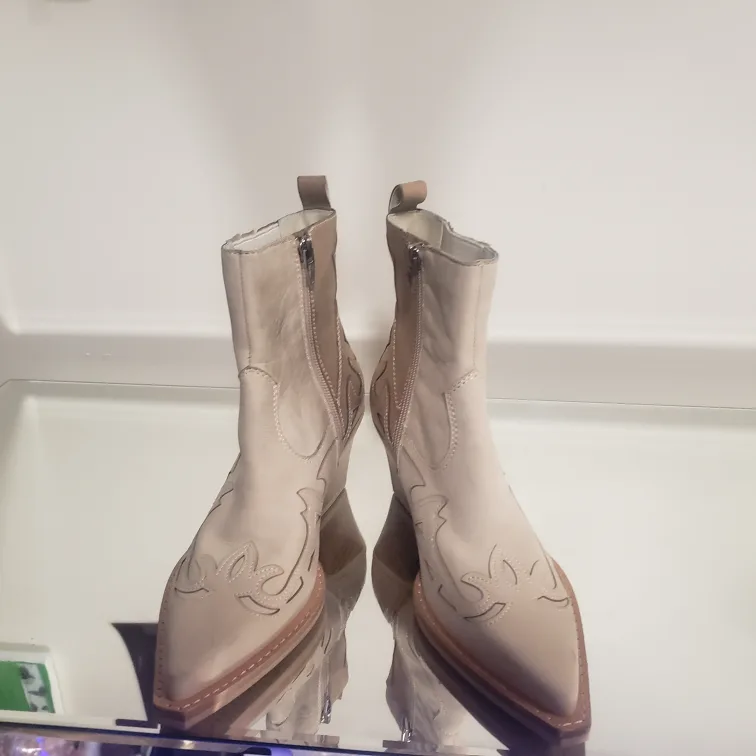 Tan & Beige Cowboy Boots image indicator(4)