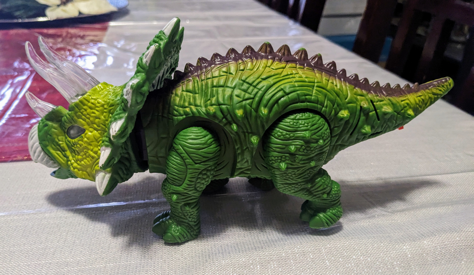 Electronic Walking Triceratops Dinosaur $15 - photo 2