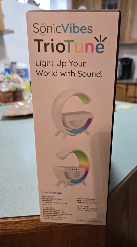 SonicVibes TrioTune Bluetooth Speaker, Wireless Charger, Lamp - photo 4