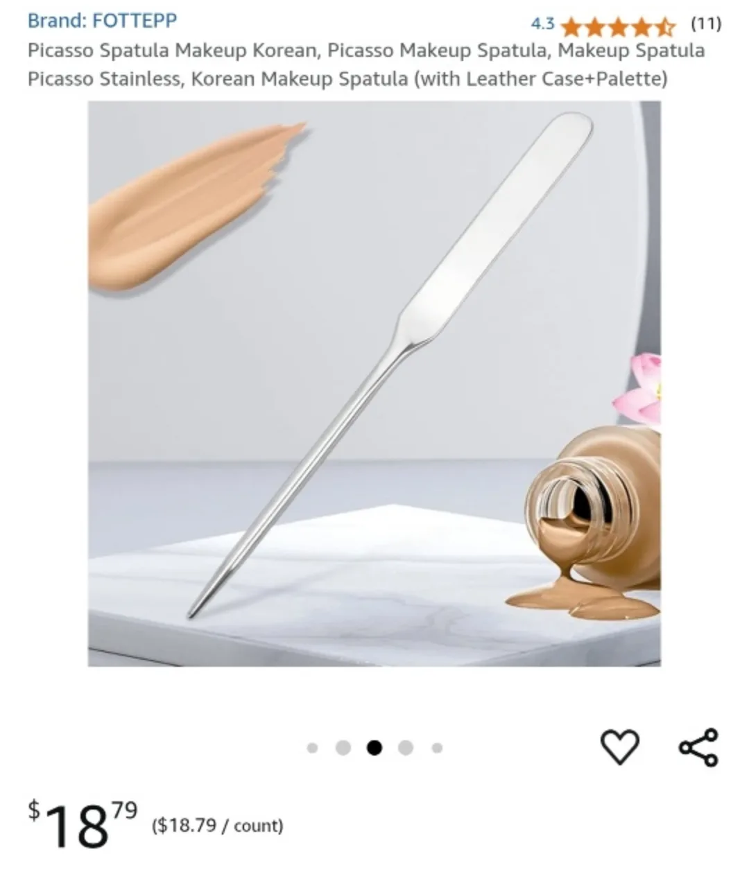 Korean Foundation Blending Makeup Spatula image indicator(3)